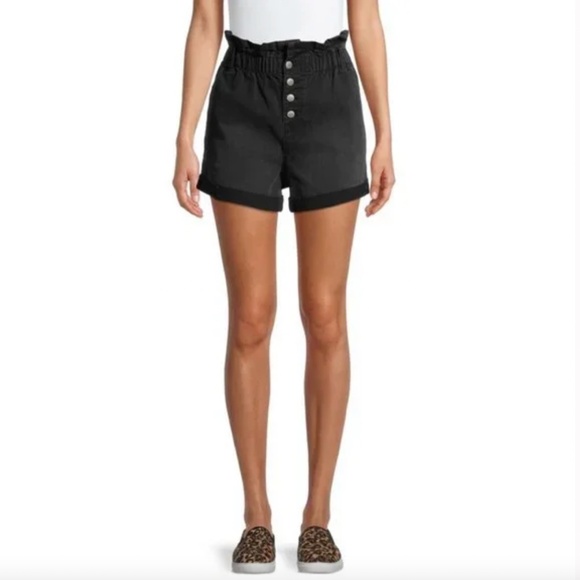 No Boundaries Pants - No Boundaries Juniors Paper Bag High Rise Shorts With Relaxed Fit Size L 11-13